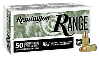 Remington Range 9mm, 124gr, Full Metal Jacket, 50rd Box