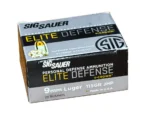 Sig Elite V-Crown 9mm 115gr, Jacketed Hollow Point, 200rd Box