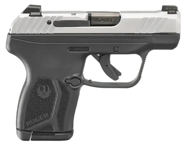 Ruger LCP MAX 380 ACP, 2.8" Barrel, Stainless Steel Slide, Black Frame, 10rd
