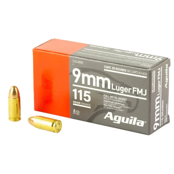 Aguila Ammunition 9mm, 115gr, Full Metal Jacket, 200rd Box