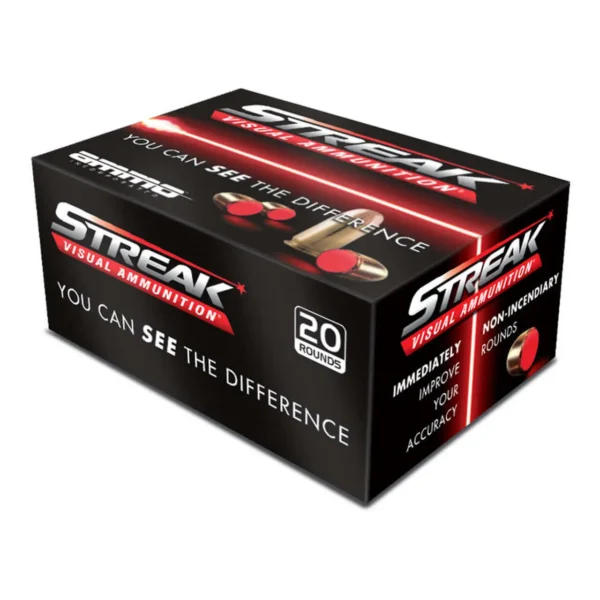 Ammo Inc Streak 9mm, 124gr, Total Metal Coating , Non-Incindiary Red Tracer